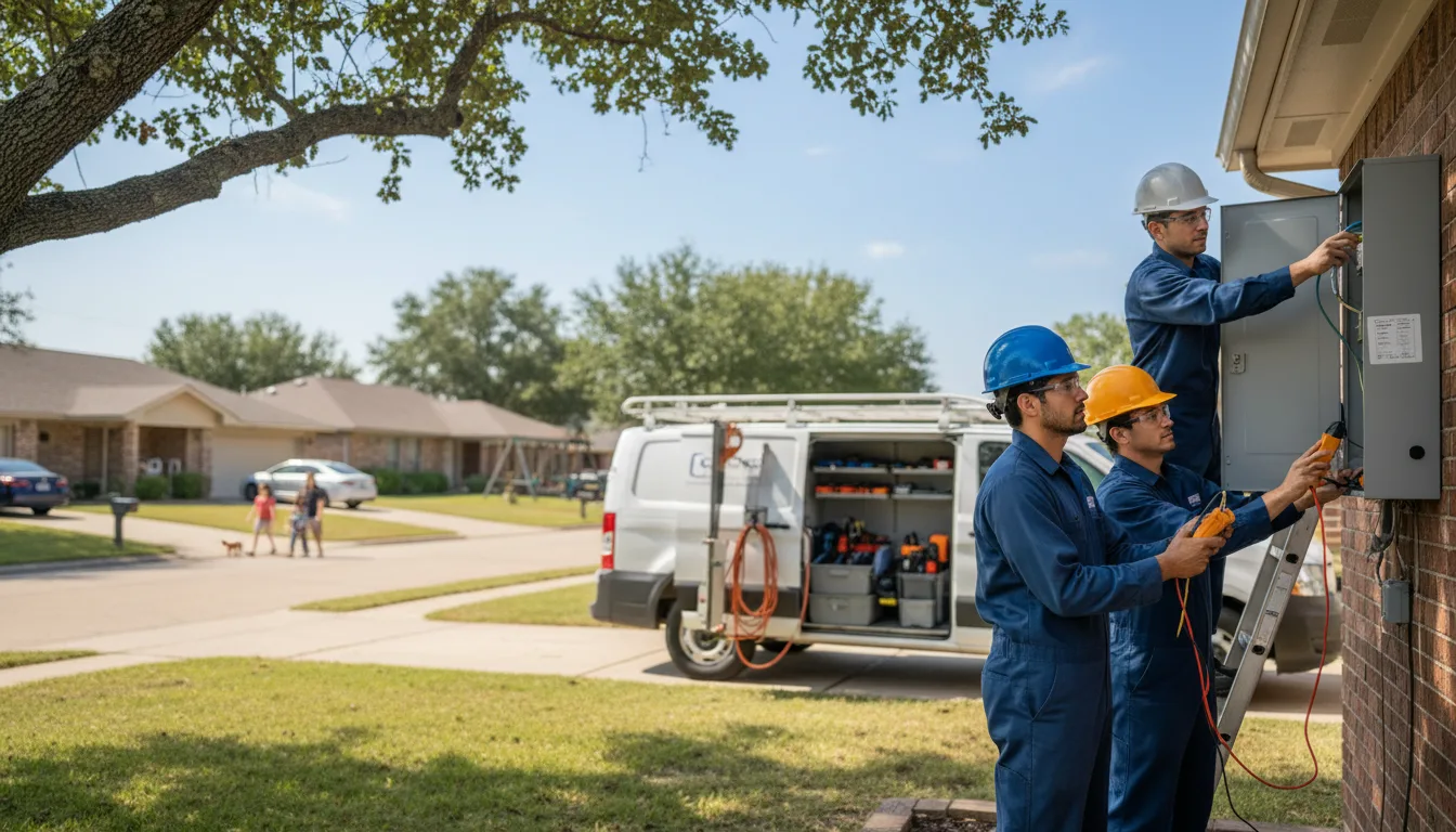 Certified electrician providing emergency electrical services in Timblin, PA